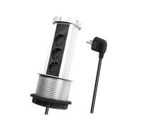 Multiprise LogiLink LPS235A 3 prises CA 250V 16A câble 1,8m usage intérieur noir et argent