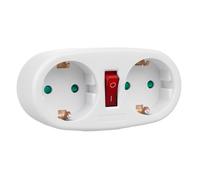 Multiprise - Maclean - MCE338 F - 2 prises - Disjoncteur - Type F (Schuko)