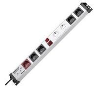 Multiprise maître/esclave Kopp 227620016 x7 argent, noir contact de protection Noir G