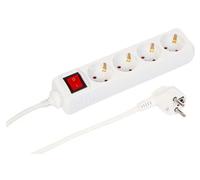 Multiprise MicroConnect 4x Schuko avec interrupteur, 1,5 m, blanche, MC-GRU00415