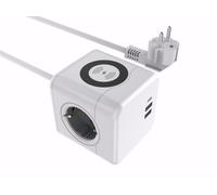 Multiprise MicroConnect avec charge sans fil, 3 prises Schuko, 2 ports USB-A, 1