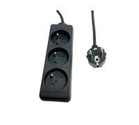 Multiprise MicroConnect MC-PS030150FRB à 3 prises, 1,5 m, noire