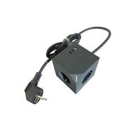 Multiprise MicroConnect Power Cube, 3 prises Schuko magnétiques, 2 ports USB-C,