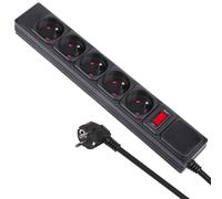 Maclean MCE219 Rallonge d'alimentation 5 Prises avec Protection Contre la Surcharge 250VAC / 10A 1.5m