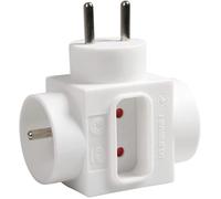 Multiprise Murale - COGEX - 3 prises - Blanc - 2 ports USB - Sécurité enfant