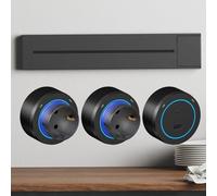 Multiprise Murale, Rail D'alimentation 8000W Avec Adaptateurs Secteur 3/4/5/6/7/8 Prises Et Port De Charge USB-A/C, Prise Murale, Pour Cuisine Et Salon Modernes(Noir,40cm)