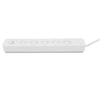 OTIO Bloc Mantea parafoudre 5 prises Easyeject + 2 USB - Blanc