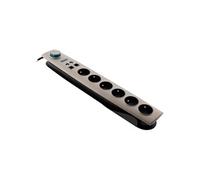 Multiprise parafoudre 6 prises 2P+T 16A + 2 prises TV + RJ11/RJ45 - Otio