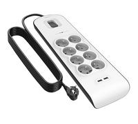 Belkin Multiprise parafoudre SurgeMaster BSV804ca2M 8 prises + 2 USB 2 m Blanc