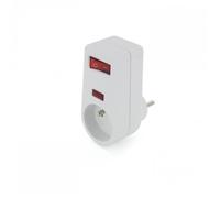Multiprise parafoudre - CHACON - On/Off 16A 3500W - 1 prise sans câble - Interrupteur - Protection surtension