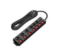 Multiprise parafoudre - DEWENWILS - 6 prises + 2 ports USB + interrupteurs individuels - 16A/3680W - Câble 5 m