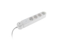 Zenitech – Multiprise parafoudre Iota – 4x16A, interrupteur lumineux, câble 1,4 m – Blanc