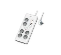 Multiprise parasurtenseur, 6 prises+Type-C+4xUSB-A-2m SPN7063WA/19 Blanc