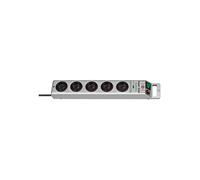 Multiprise Parasurtenseur avec 5 Prises Universelles Super-Solid Argent