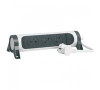 Legrand Multiprise FB 6x2P+T prenium rotative et fixable 1.5m blc/n
