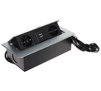 MULTIPRISE POUR MEUBLES FPS-2S2U/CÂBLE (2 PRISES + 2 USB)
