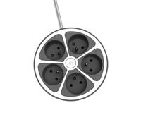 Chacon Multiprise bureau 16A.250V-Max 3680W 5x16A cable 1,5m- Couleur gris -Interrupteur