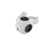 CHACON PowerBall Extended USB FR 4x16A + 2USB - 1,5 m 3 x 1,5 mm² G
