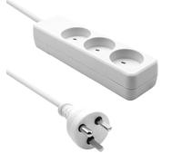 Multiprise ProXtend Danish IT à 3 prises, 4 m, blanche, KIT3-KIT04W