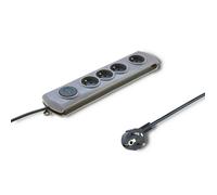 Multiprise - Qoltec - 50164 - 4 prises - 2,5 m - Anti-surtension - Ignifuge