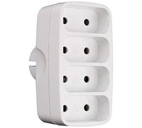 Multiprise quadriplite 6A façade - Blanc - Zenitech