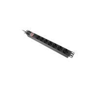 Multiprise RACK 19 1U 7 prises SCHUKO avec PDU-07F-0200-BK