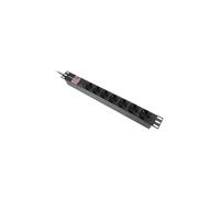 Multiprise RACK 19 1U 7 prises SCHUKO avec PDU-07F-0200-BK