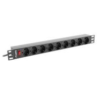 Multiprise RACK PDU 19 1U 16A 9X SCHUKO PDU-09F-0300-BK