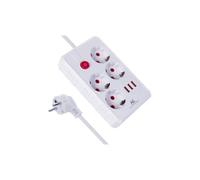 Multiprise, Rallonge 4 Prises + 3xUSB MCE393 W