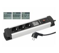 Multiprise 3 prises avec wattmètre et écran LCD [revolt]