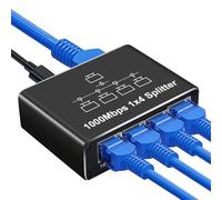 Multiprise RJ45,Switch Ethernet 1 à 4 1000Mbps,Répartiteur Ethernet Gigabit | Hub RJ45 Fibre Haut Débit pour Les Ordinateurs, Les Concentrateurs, Les Routeurs