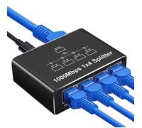 Multiprise RJ45 Switch Ethernet 1 à 4 1000Mbps Répartiteur Ethernet Gigabit pour Les Ordinateurs Les Concentrateurs Les Routeurs