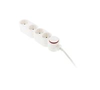 Zenitech - Multiprise Schuko 4x16A + interrupteur - 1,5m - Blanc Blanc