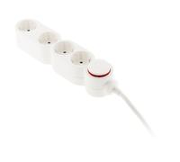 Zenitech - Multiprise Schuko 4x16A + interrupteur - 1,5m - Blanc Blanc