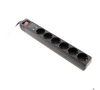 Multiprise Schuko 6x16A + 2 USB-A - Noir - Zenitech