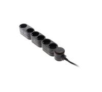 Multiprise Schuko 6x16A + Interrupteur - 1,5m - Noir - Zenitech