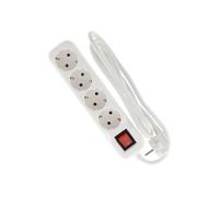 Multiprise Schuko + Interrupteur 4x16A - 1,4m - Blanc - Zenitech