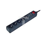 Multiprise SPG5-C-5 (5 x VDE 1,5m couleur noir)