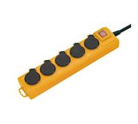 Socle 5 prises BRENNESTUHL interrupteur et volet IP54 - jaune - 1159901215