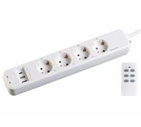 Multiprise télécommandée avec 4 prises 230 V et 3 ports USB Revolt