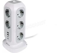 Multiprise Tour Verbatim 11 prises + 4 Ports USB-C/A 2m (Noir)