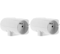 Multiprise Triplite 2P 6A + 2P+T 16A - Blanc - Zenitech (Lot de 2)