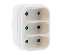 Multiprise triplite de façade 6A - blanc - Zenitech