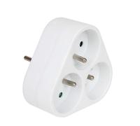 Multiprise triplite DEBFLEX 2P+T 16 ampères façade blanche