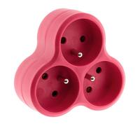 Multiprise triplite triangulaire 16A - rouge - Zenitech