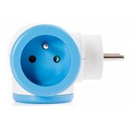Multiprise triplite WattBall, 2 prises 16A+1 prise 6A+1 USB 2,1A Bleu