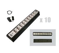 Multiprise type HUB 10 ports USB 2.0 a poser ou à fixer au mur, avec alimentation externe