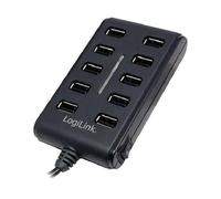 Multiprise USB 2.0 - 10 ports - 480Mbps - noir