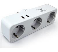 Multiprise USB 5 en 1 - Prise Multiple Murale - 3 Prises 2 Prises Hub USB - Maison Voyage Téléphones Portables PC - Certifié CE/ROHS - Rallonge USB Chargeur Electrique Parafoudre - Plate