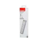 Multiprise Usb À Câbler Compact, 3 Prises Aluminium